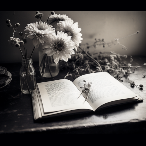 Black and white gratitude journal