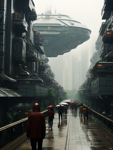 Blade Runner Atompunk Spinner Floating