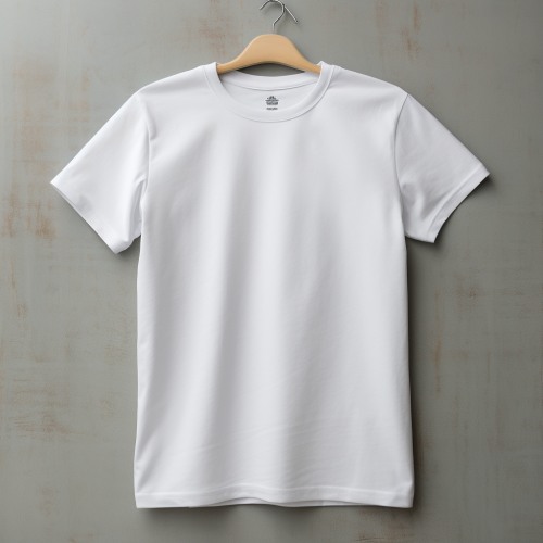 Blank white tshirt on ground