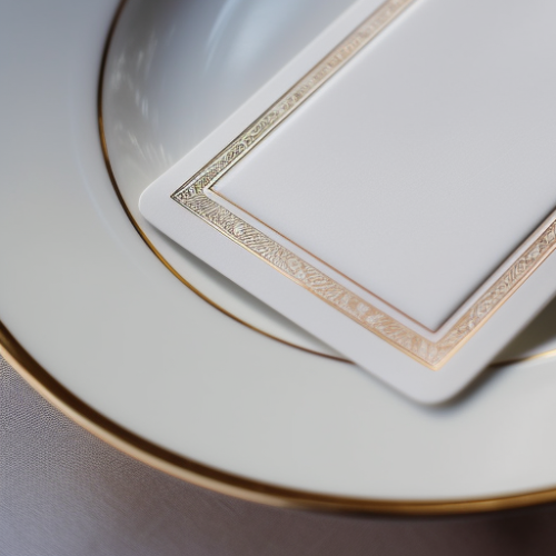 Close-up of Wedding Menu Card