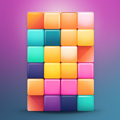 Colorful Block Blast Game Icon