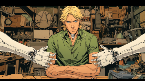 Man with White Cybernetic Arms
