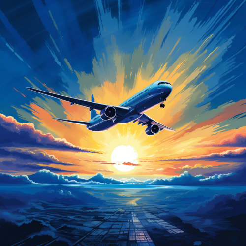 Plane Flying Across World