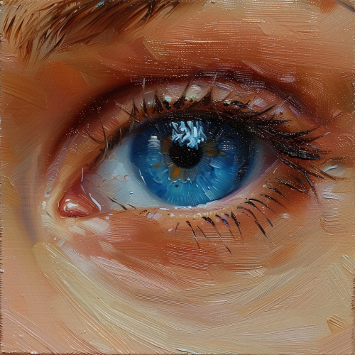 Close up of blue eye