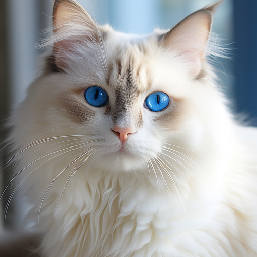 Blue-eyed cat photo