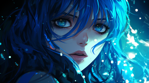 Colorful blue period anime poster