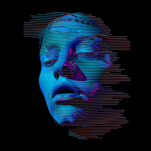 Blue Raver Face Fish Aquarium Poster