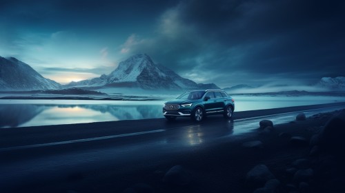 Blue Škoda Scala on the Road