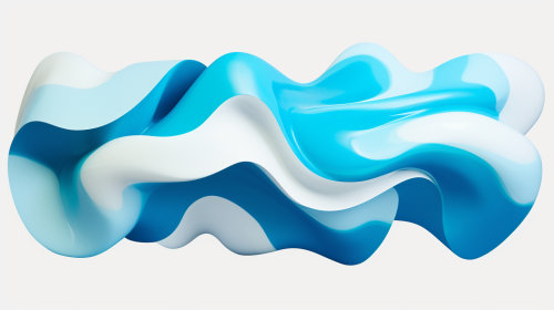 Abstract blue geometric patterns flowing together