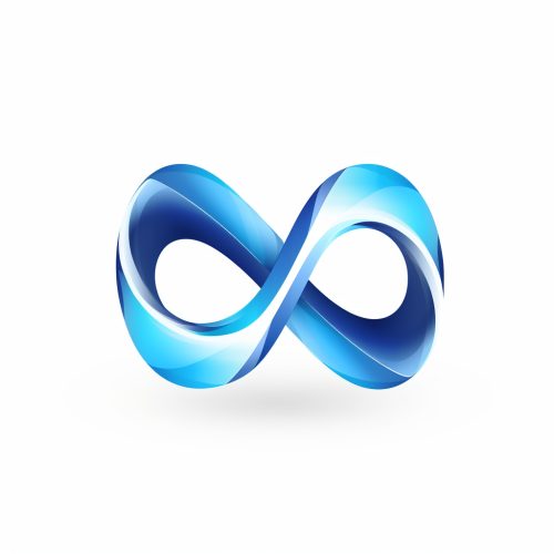Blue twist Mobius Strip logo Blue twist Mobius Strip logo