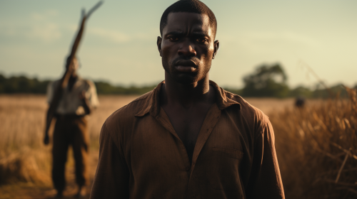 Man approaching angry Nigerian farmer