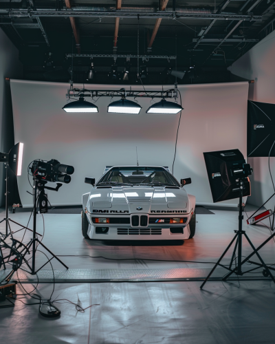 Mix of BMW M1 Procar Tesla Cybertruck