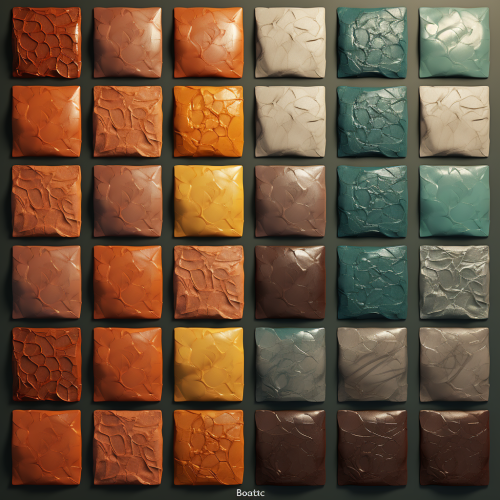 Bohamic color palette and texture