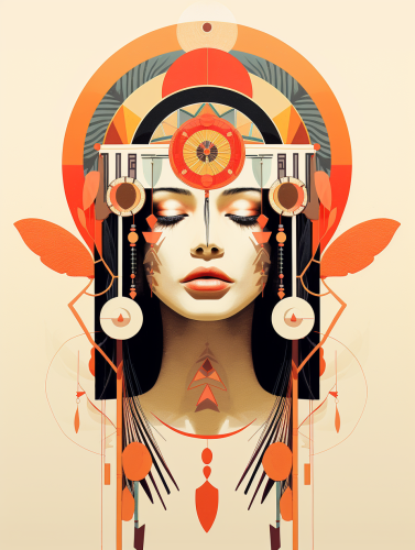 Boho minimal art graphic design illustration