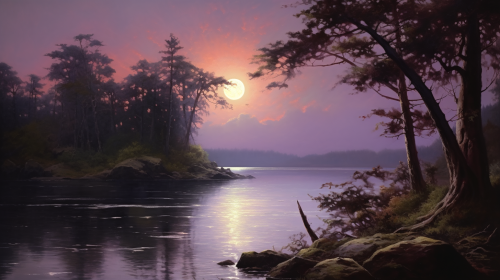 Twilight reflection at Bois de Boulogne Twilight reflection at Bois de Boulogne