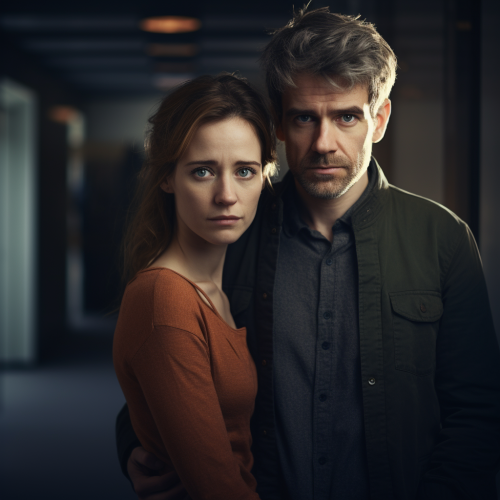 Bold man eye contact