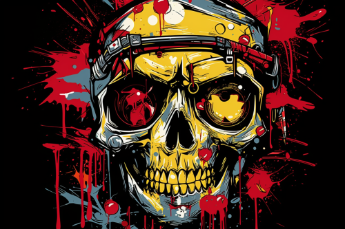 Pop art graffiti bone collector