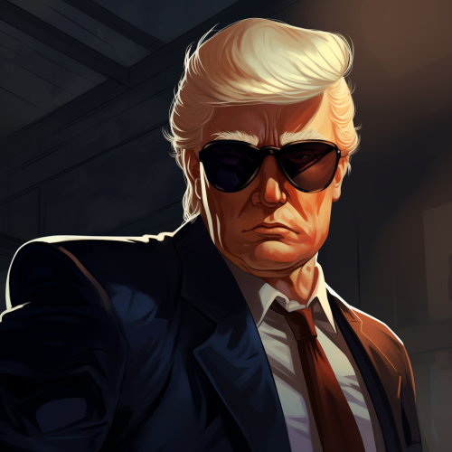 Bored Vampire Donald Trump in detective attire Bored Vampire Donald Trump in detective attire