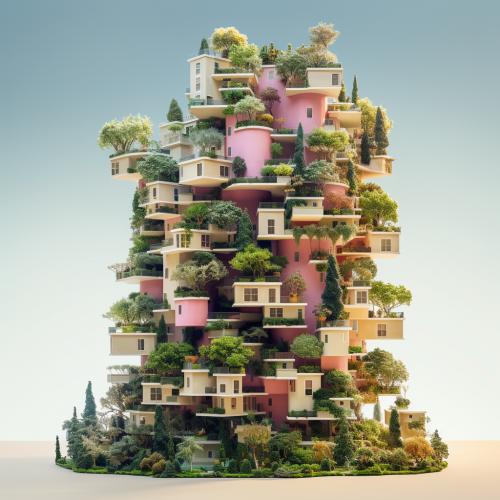 Artificial Inflatable Tree on Bosco Verticale
