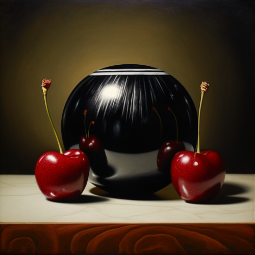 Bowling Ball with Cherries Print