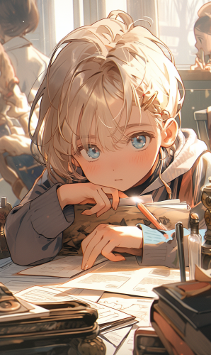 Boy learning humanities and social science in England