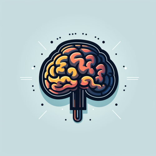 Brain icon simple tech