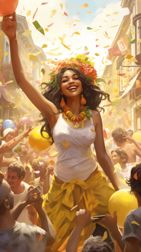 Colorful Brazilian June Festival Illustration
