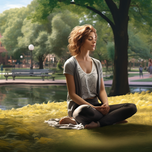 Breathwork Practice in Park