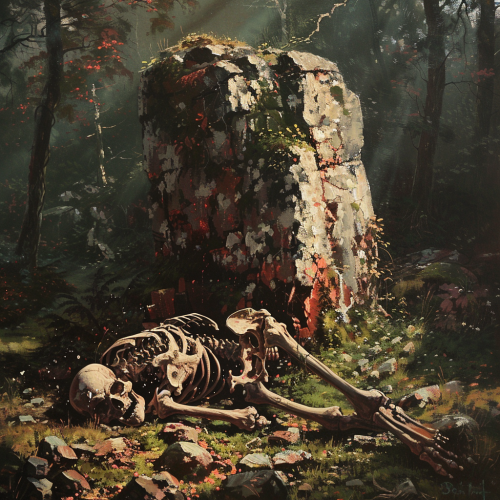 Giant skeleton in British forest