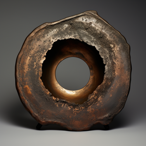 Beautiful bronze platter with a hole