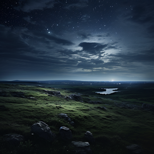 Night View of North American Nature Reserve