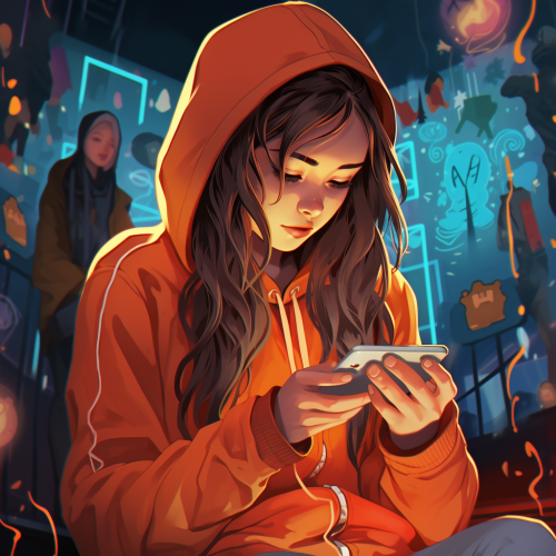 Brown girl in tracksuit arguing