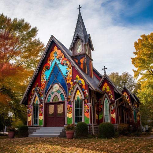 Stained Glass Windows in Brown Church