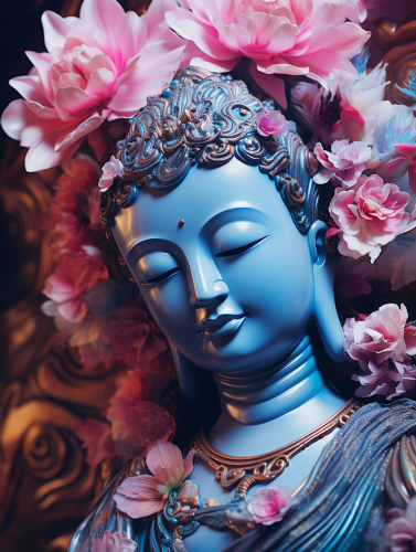 Meditating Buddha Statue Etheral Style