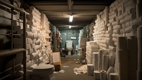 Stockroom with Toilet Tissue and Bourbon Stockroom with Toilet Tissue and Bourbon