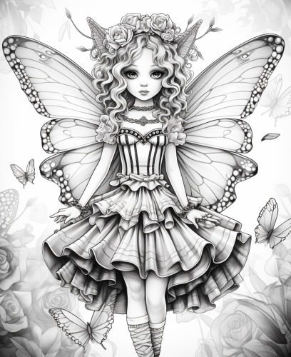 Butterfly Costume Coloring Page