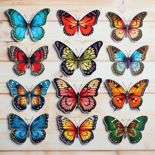 Colorful butterfly stickers for decoration Colorful butterfly stickers for decoration