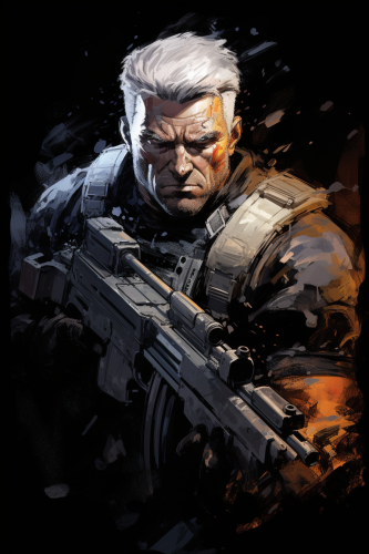 Cable character sketch from Marvel Comics