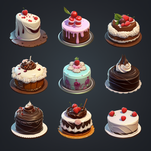 Cake sprite sheet picture