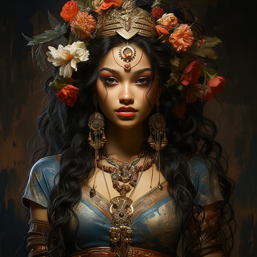 Beautiful Cambodian Apsara Oil Painting