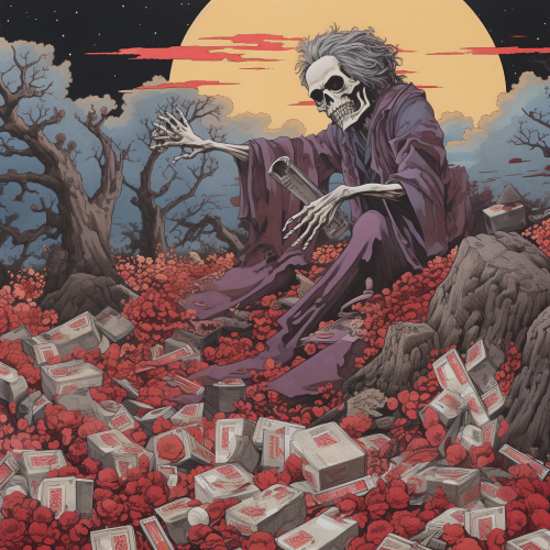 Zombie digging grave in spooky graveyard Zombie digging grave in spooky graveyard