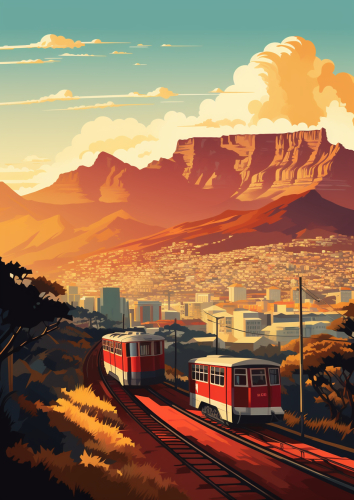 Cape Town vector art prompt Cape Town vector art prompt