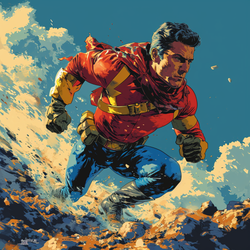 Captain Planet sprinting with a hammer Captain Planet sprinting with a hammer