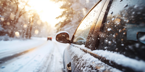 Car Winter Front View Window