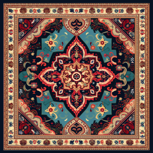 Colorful middle eastern carpet pattern