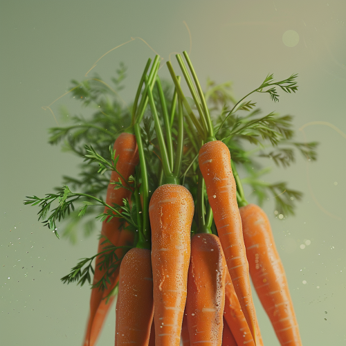 Carrots on colorful background