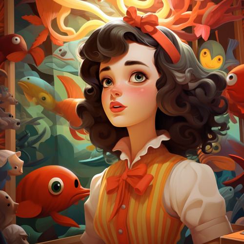 Cheerful cartoon art creation