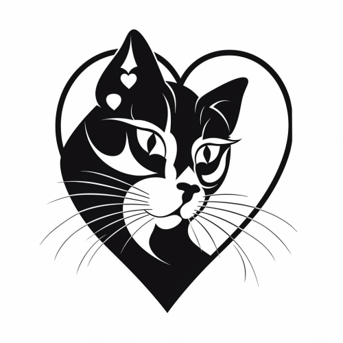 Laser engraved cat love sign