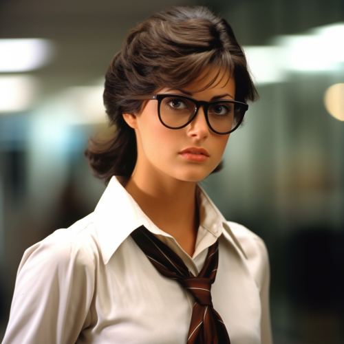 Catherine Bell as Claire Kent confidently walking in Daily Planet offices Catherine Bell as Claire Kent confidently walking in Daily Planet offices
