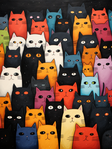 Adorable cats art by Rubyetc